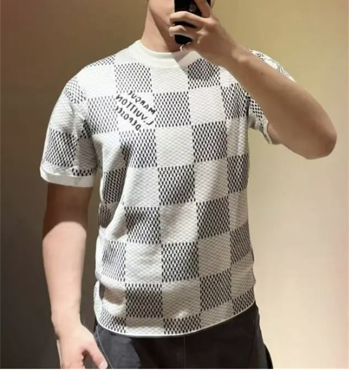 루이비통 다미에 자카드 MLVD 반팔 티셔츠