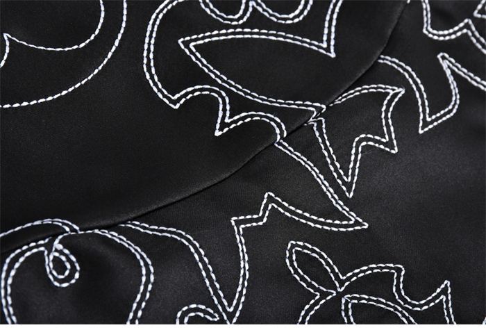 루이비통 LV 아라베스크 모노그램 프린트 슬리브드 실크 셔츠