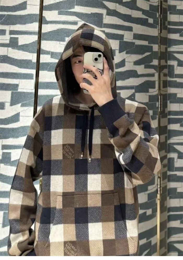 루이비통 다미에 캐시미어 앤 울 블렌드 후디