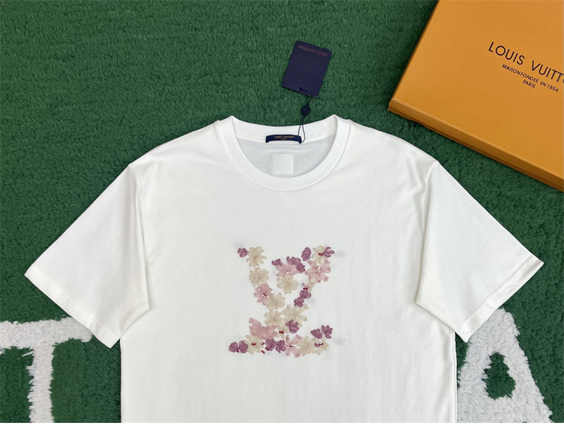 루이비통 x 니고 벚나무 LV 블라썸 엠브로이더드 티셔츠