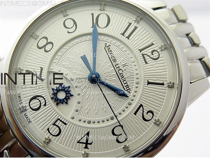 ZF공장 예거르쿨트르 랑데뷰 나잇앤데이 스틸 화이트텍스쳐다이얼다이얼 브레이슬릿 Rendez-Vous Night &amp; Day SS ZF 1_1 Best Edition White Textured Dial SS Bezel on SS Bracelet Super Clone A898 (#001)