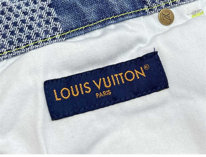 루이비통 다미에 3D 라이트 데님 숏 팬츠