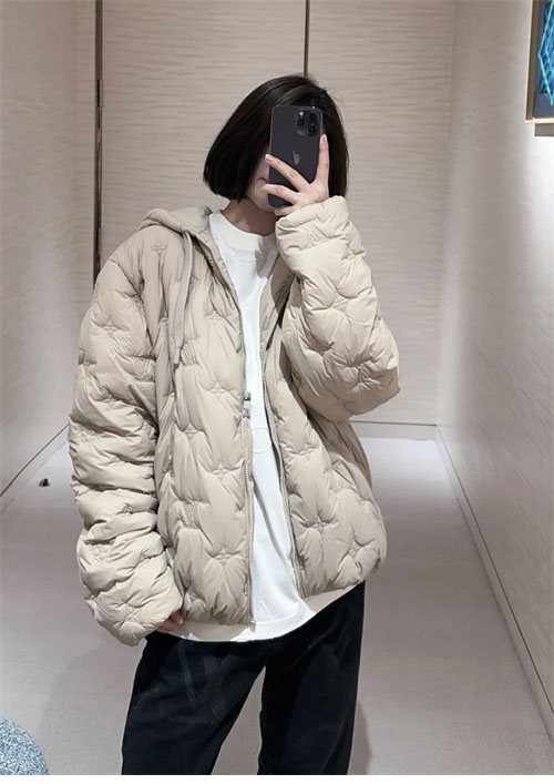 루이비통 모노그램 퀼티드 나일론 후드 블루종