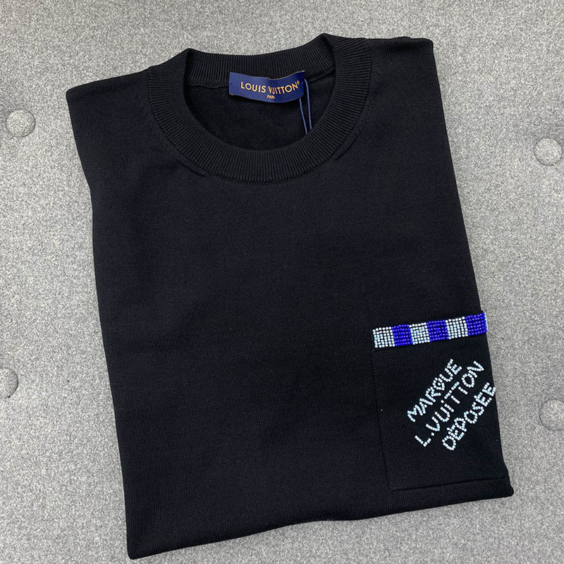 루이비통 엠벨리시드 쇼트 슬리브드 코튼 크루넥 반팔