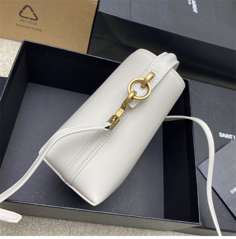 생로랑 LE 37 미니 버킷백 빈티지 화이트 765870