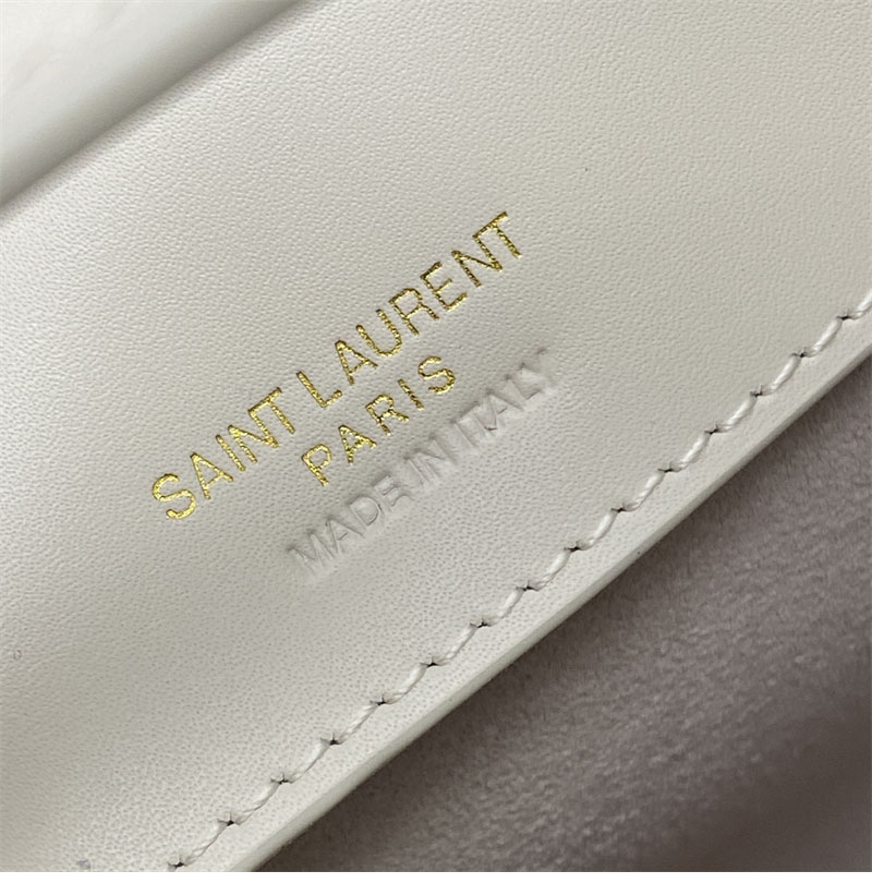 생로랑 LE 37 미니 버킷백 빈티지 화이트 765870