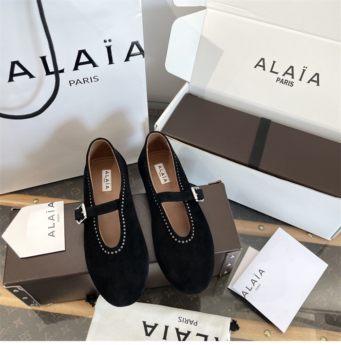 알라이아 발레리나 플랫 슈즈