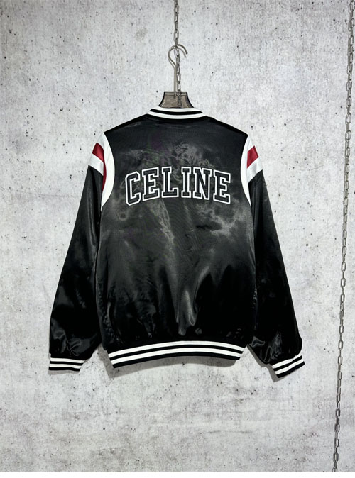 셀린느 24FW 사틴 바시티 자켓