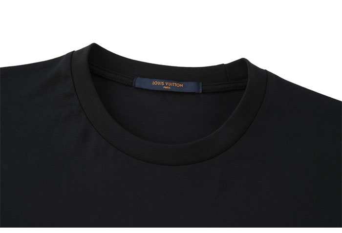 루이비통 MLVD 다미에 자카드 숏 슬리브드 코튼 셔츠