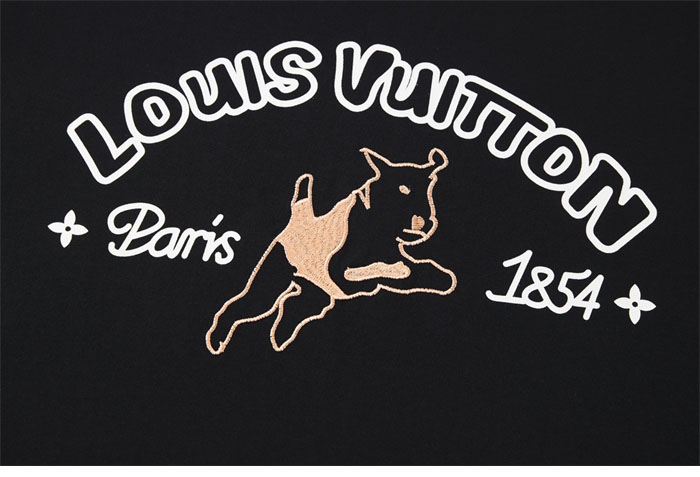 루이비통 MLVD 다미에 자카드 숏 슬리브드 코튼 셔츠