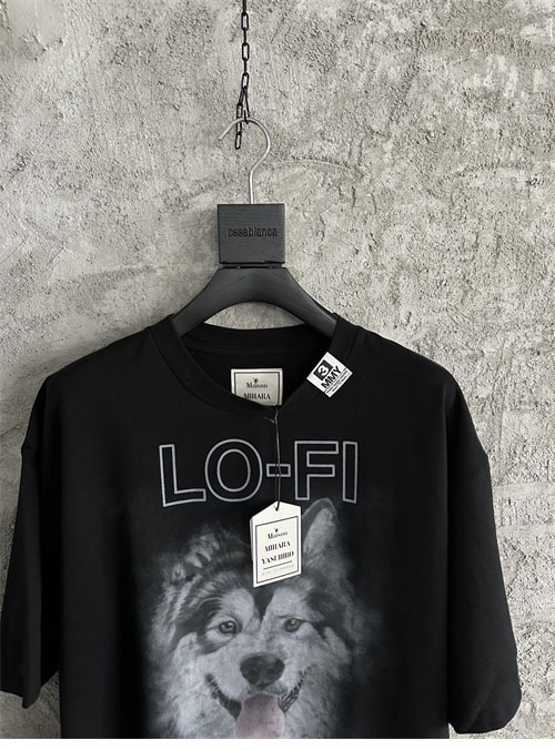 미하라 야스히로 패치로고 그래픽 프린트 반팔 티셔츠