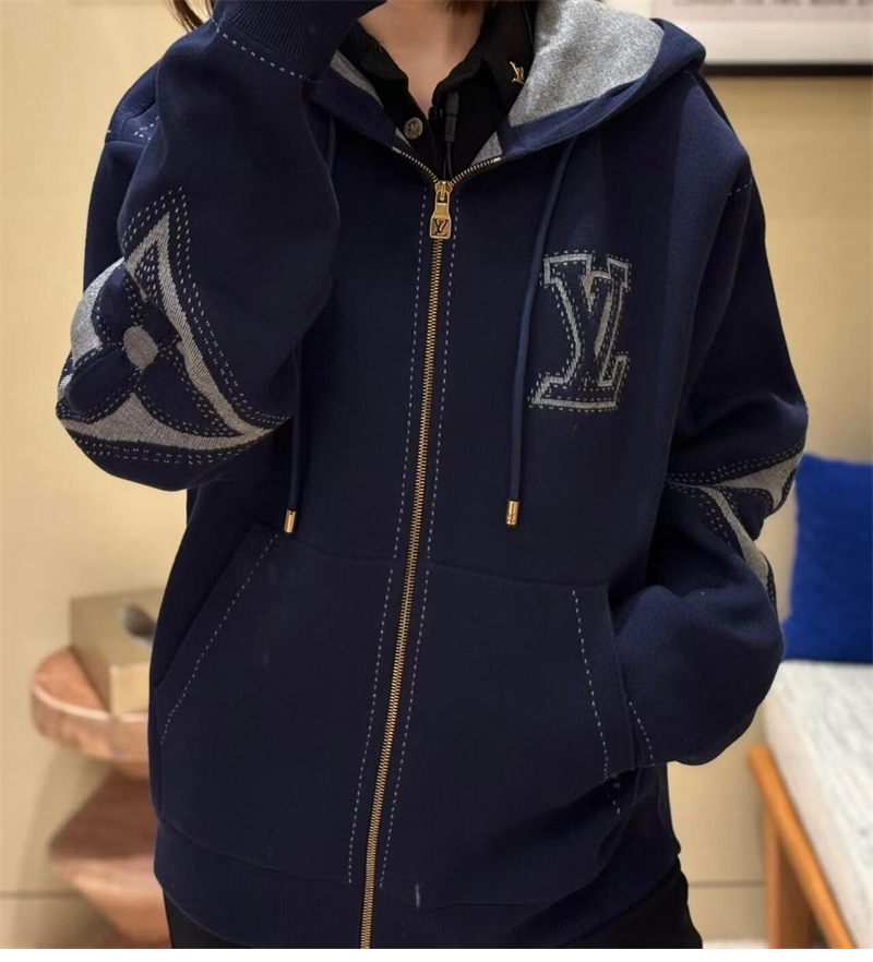 루이비통 그래픽 인따르시아 지퍼 코튼 후디