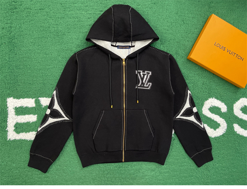 루이비통 그래픽 인따르시아 지퍼 코튼 후디