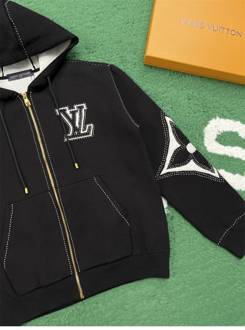 루이비통 그래픽 인따르시아 지퍼 코튼 후디