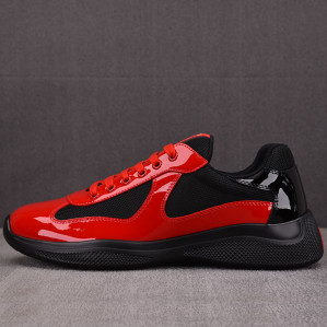 프라다 아메리카 컵 스니커즈 레드/블랙