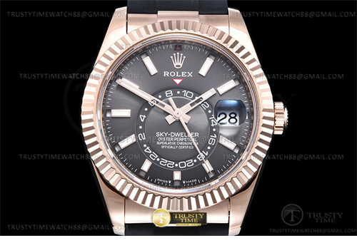 ZF공장 롤렉스 스카이드웰러 로즈골드금통 그레이다이얼 러버스트랩 텅스텐 Skydweller 336235 Wt RG_RU S-Grey ZF V2 Asia 2824