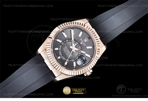 ZF공장 롤렉스 스카이드웰러 로즈골드금통 그레이다이얼 러버스트랩 텅스텐 Skydweller 336235 Wt RG_RU S-Grey ZF V2 Asia 2824