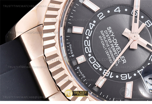 ZF공장 롤렉스 스카이드웰러 로즈골드금통 그레이다이얼 러버스트랩 텅스텐 Skydweller 336235 Wt RG_RU S-Grey ZF V2 Asia 2824
