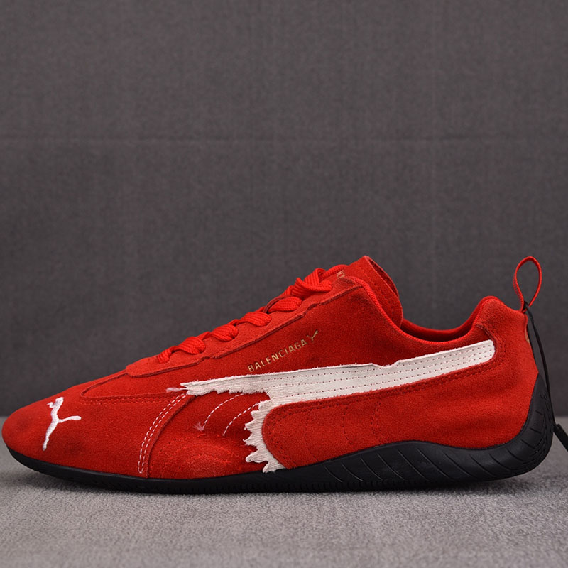 발렌시아가 x 푸마 스피드캣 스웨이드 스니커즈 레드/화이트
