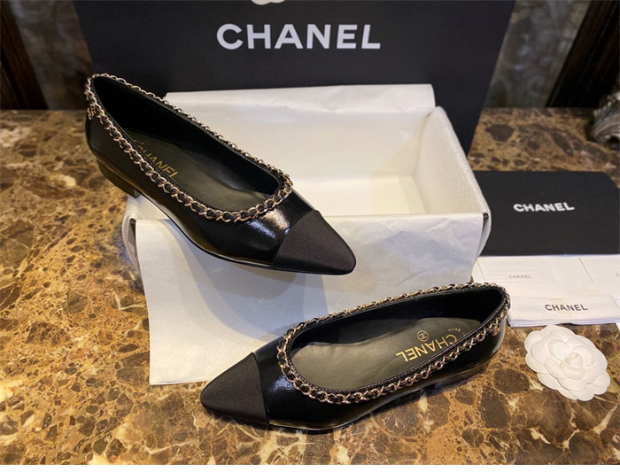 샤넬 트위드 메리제인 플랫 슈즈