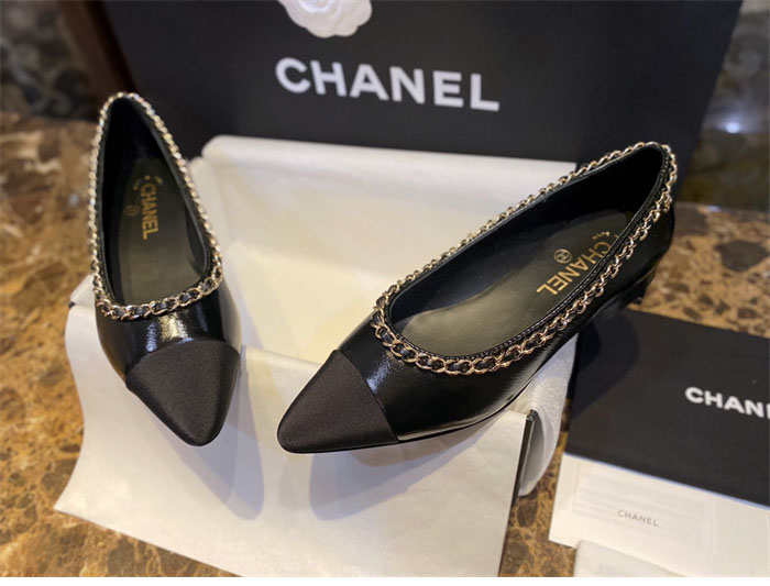 샤넬 트위드 메리제인 플랫 슈즈