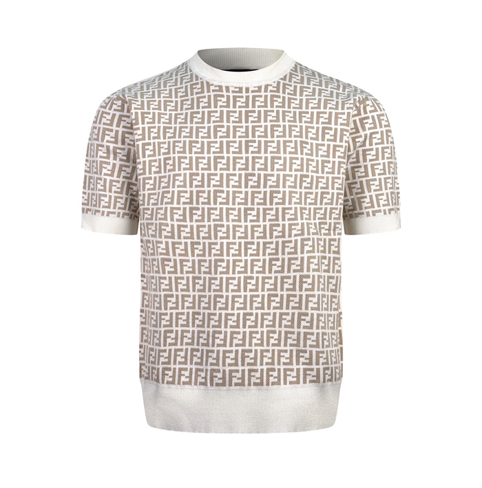 펜디 FF 점퍼 페브릭 반팔 스웨트 니트