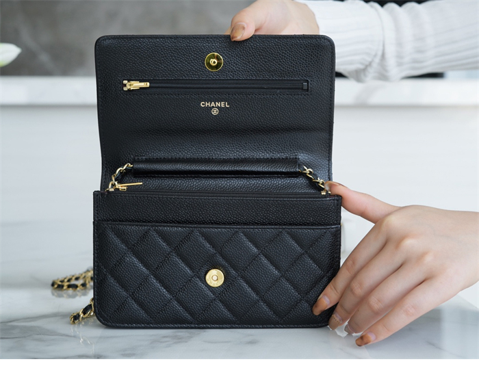 샤넬 클래식 WOC 블랙/금장 HAAS 가죽