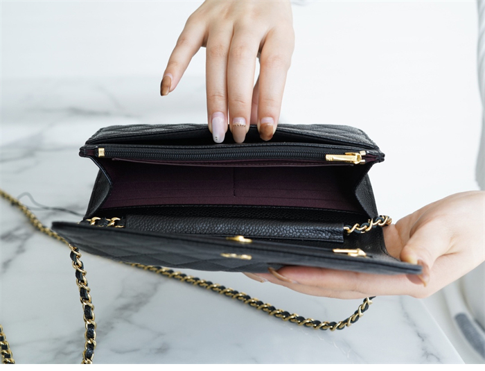 샤넬 클래식 WOC 블랙/금장 HAAS 가죽