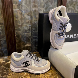 샤넬 CC로고 패브릭 테니스 스니커즈