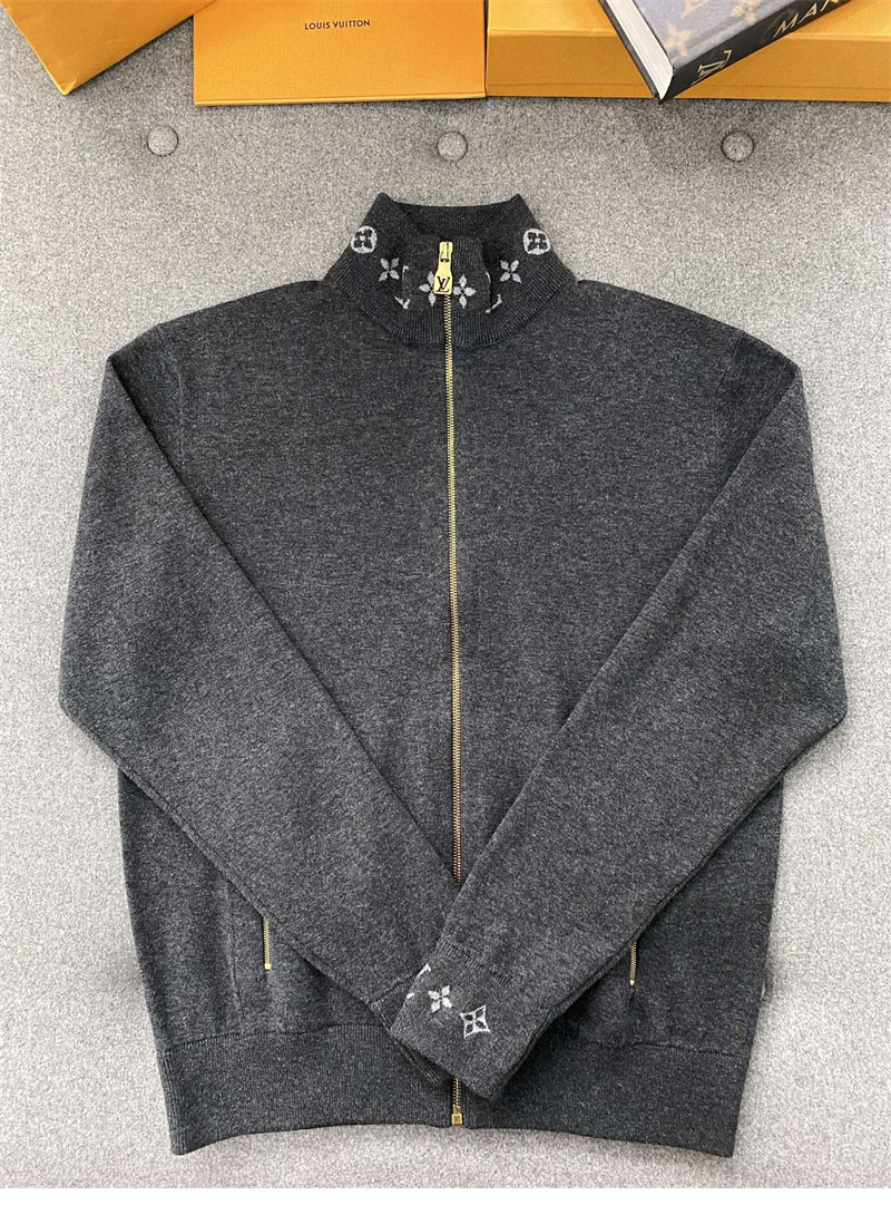 루이비통 더블 페이스 니트 울 트래블 블루종