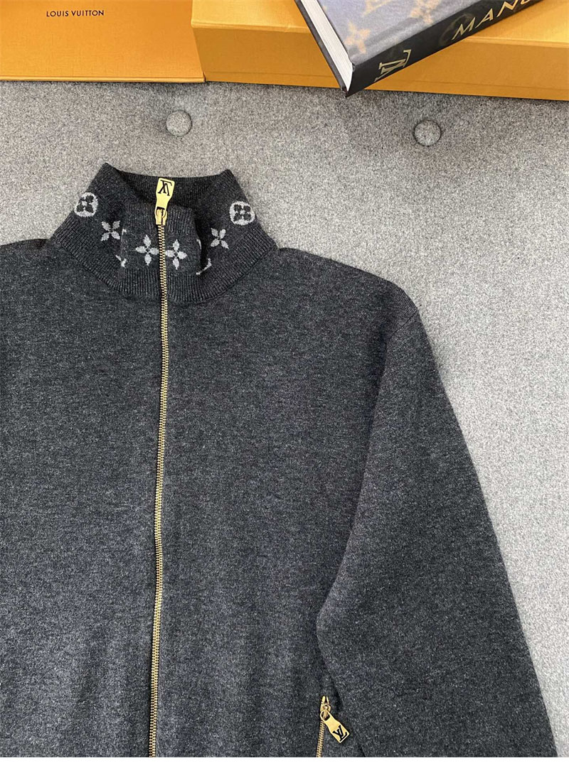 루이비통 더블 페이스 니트 울 트래블 블루종