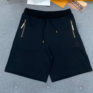 루이비통 24SS 포켓 지퍼 진주 장식 톤온톤 자수 코튼 저지 쇼츠