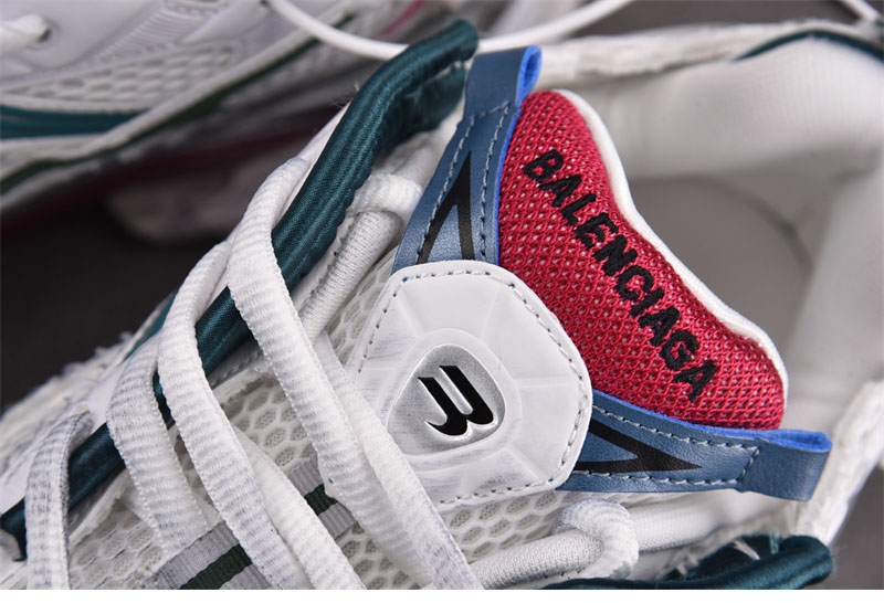 발렌시아가 러너 스니커즈 화이트/다크그린/블루/핑크