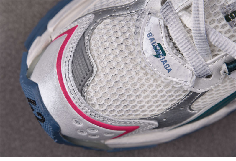 발렌시아가 러너 스니커즈 화이트/다크그린/블루/핑크