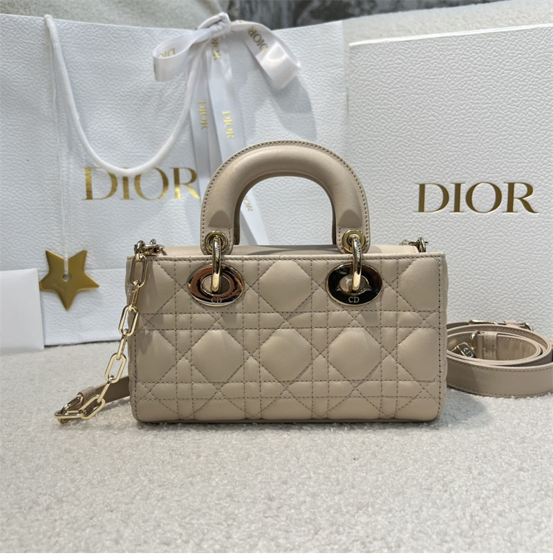 디올 레이디 D-조이 미니 백 베이지 까나쥬