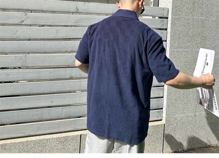 루이비통 다미에 MLVD 프렌치 테리 숏 슬리브드 셔츠