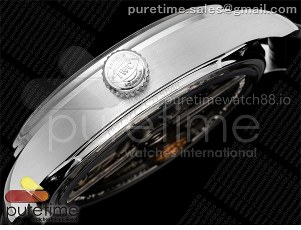 APS공장 IWC 포르투기저 오토메틱 스틸 화이트다이얼 블랙가죽스트랩 Portugieser Automatic 42mm SS APSF 1_1 Best Edition White Dial RG Marker on Black Leather Strap A52011