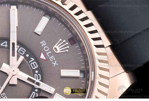 ZF공장 롤렉스 스카이드웰러 로즈골드금통 브라운다이얼 러버스트랩 텅스텐 Skydweller 336235 RG_RU Brown ZF V2 Asia 2824