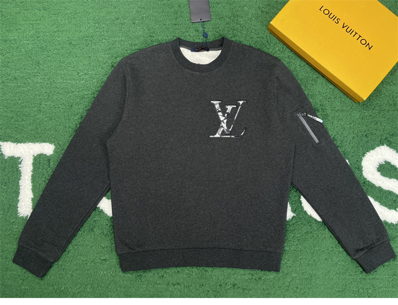 루이비통 LV Ice 로고 콤팩트 코튼 크루넥 스웨터