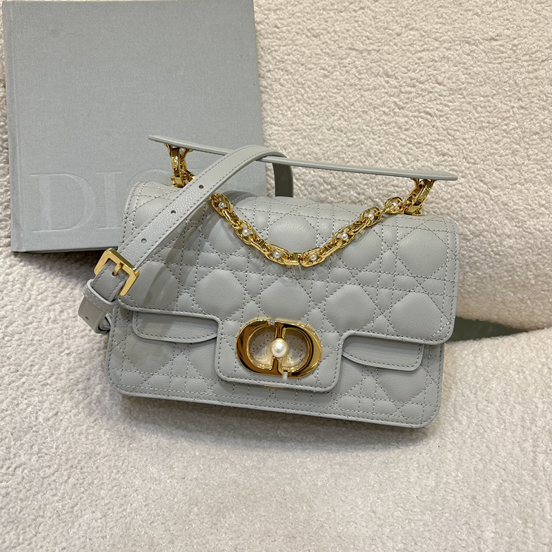 디올 졸리 스몰 탑 핸들백 그레이 까나쥬
