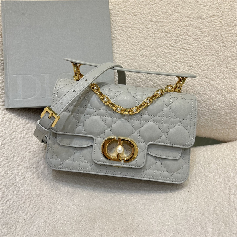 디올 졸리 스몰 탑 핸들백 그레이 까나쥬