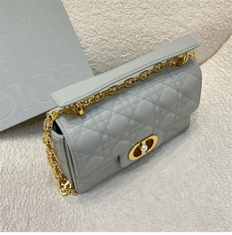 디올 졸리 스몰 탑 핸들백 그레이 까나쥬