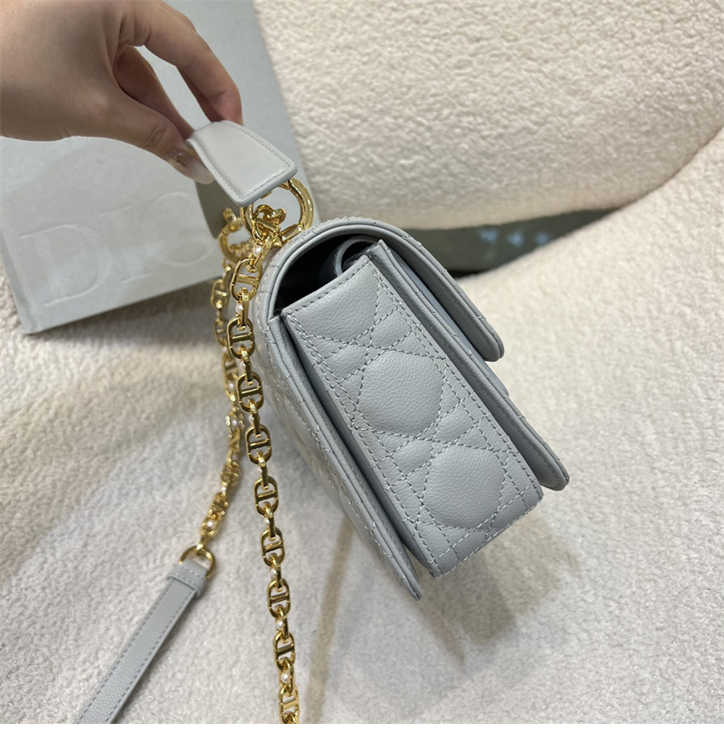 디올 졸리 스몰 탑 핸들백 그레이 까나쥬