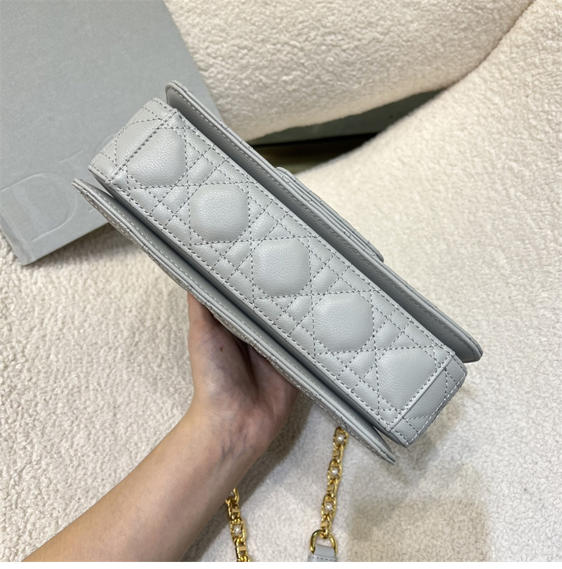 디올 졸리 스몰 탑 핸들백 그레이 까나쥬