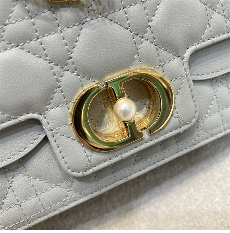 디올 졸리 스몰 탑 핸들백 그레이 까나쥬