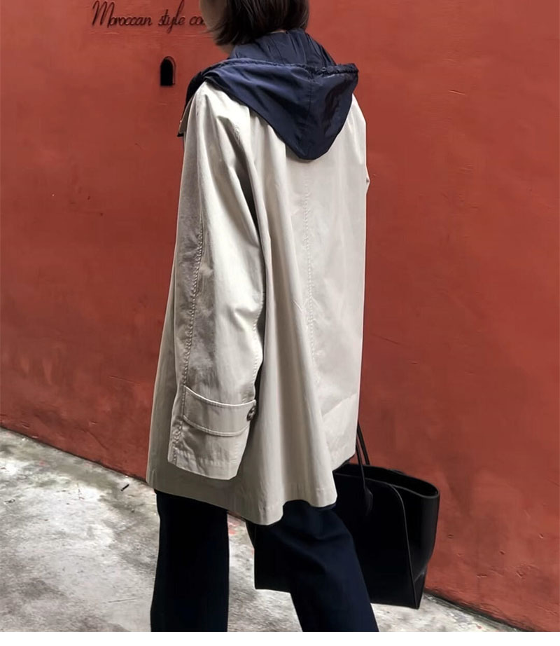 미우미우 파나마 코튼 테크니컬 퐁제 블루종 자켓