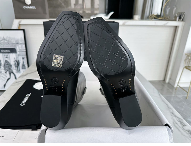 샤넬 23s CC 로고 카우보이 롱 부츠