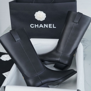샤넬 23s CC 로고 카우보이 롱 부츠