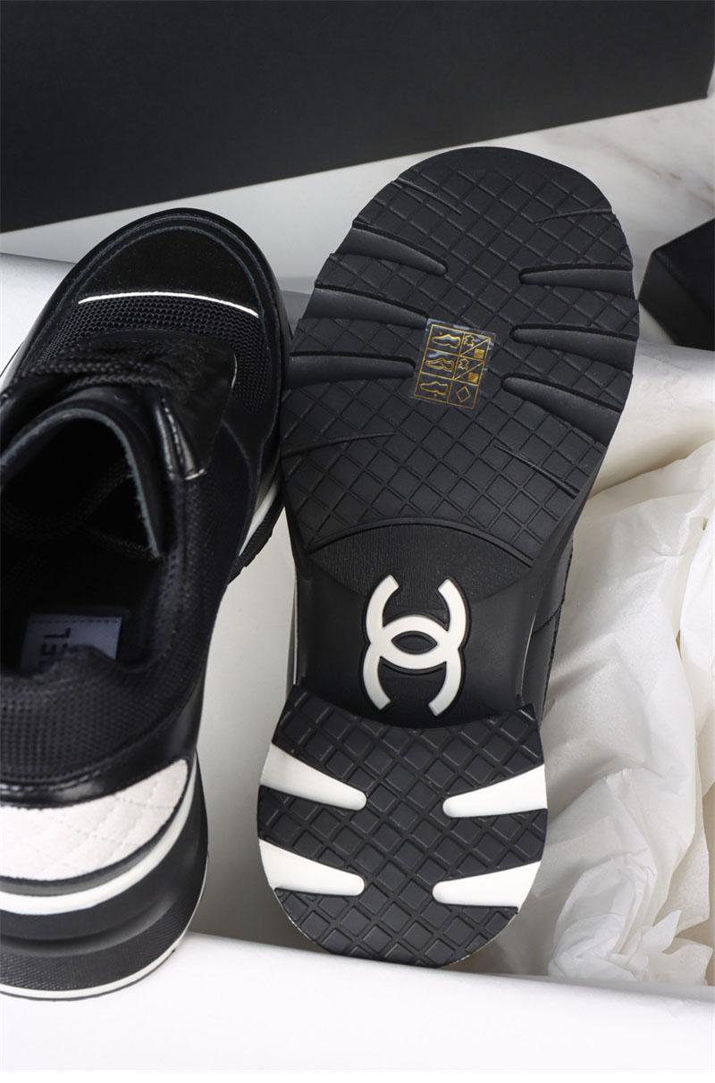 샤넬 25K 믹스드 파이버 스니커즈 블랙